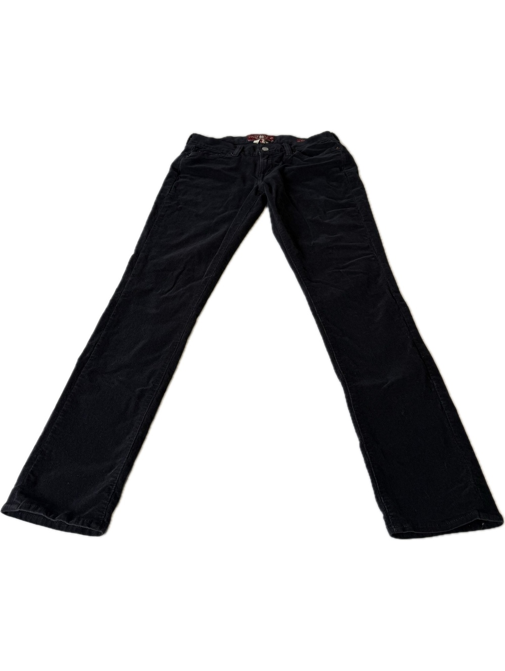 Lucky Brand Zoe Skinny Corduroy Pants Women’s 6/28 Black Stretch 30.5” Inseam